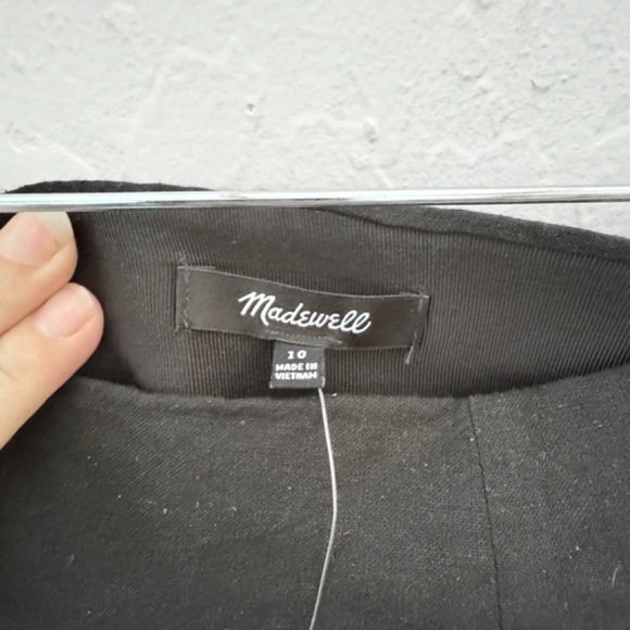 Madewell Linen-Cotton Blend Wrap Midi Skirt in Black - Picture 8 of 9